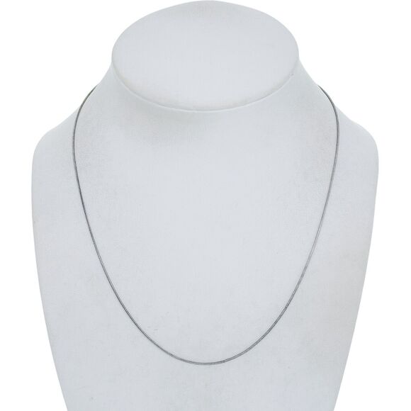 Vintage Italian Sterling Silver 925 0.8mm Snake Chain Necklace 17" - Picture 1 of 3